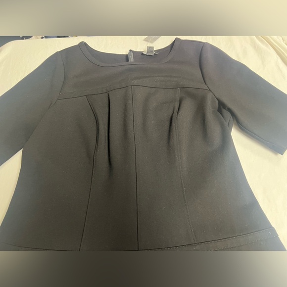 ANN TAYLOR PETITE BLACK COCKTAIL DRESS. “A” LINE. SIZE 6 PETITE BACK ZIPPER. NWT - Picture 3 of 10